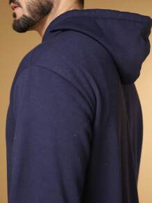 Men Hoodie & Sweatshirt Co-Ords - Màu xanh hải quân - Xem 7