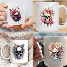 12入組孔洞紋路圖案轉印貼紙，適用於不鏽鋼雙層保溫杯，UV DTF彩色貼紙轉印防水DIY裝飾貼紙，適用於杯子杯包裝 - 彩色 - 查看 3