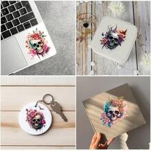 12入組孔洞紋路圖案轉印貼紙，適用於不鏽鋼雙層保溫杯，UV DTF彩色貼紙轉印防水DIY裝飾貼紙，適用於杯子杯包裝 - 彩色 - 查看 4