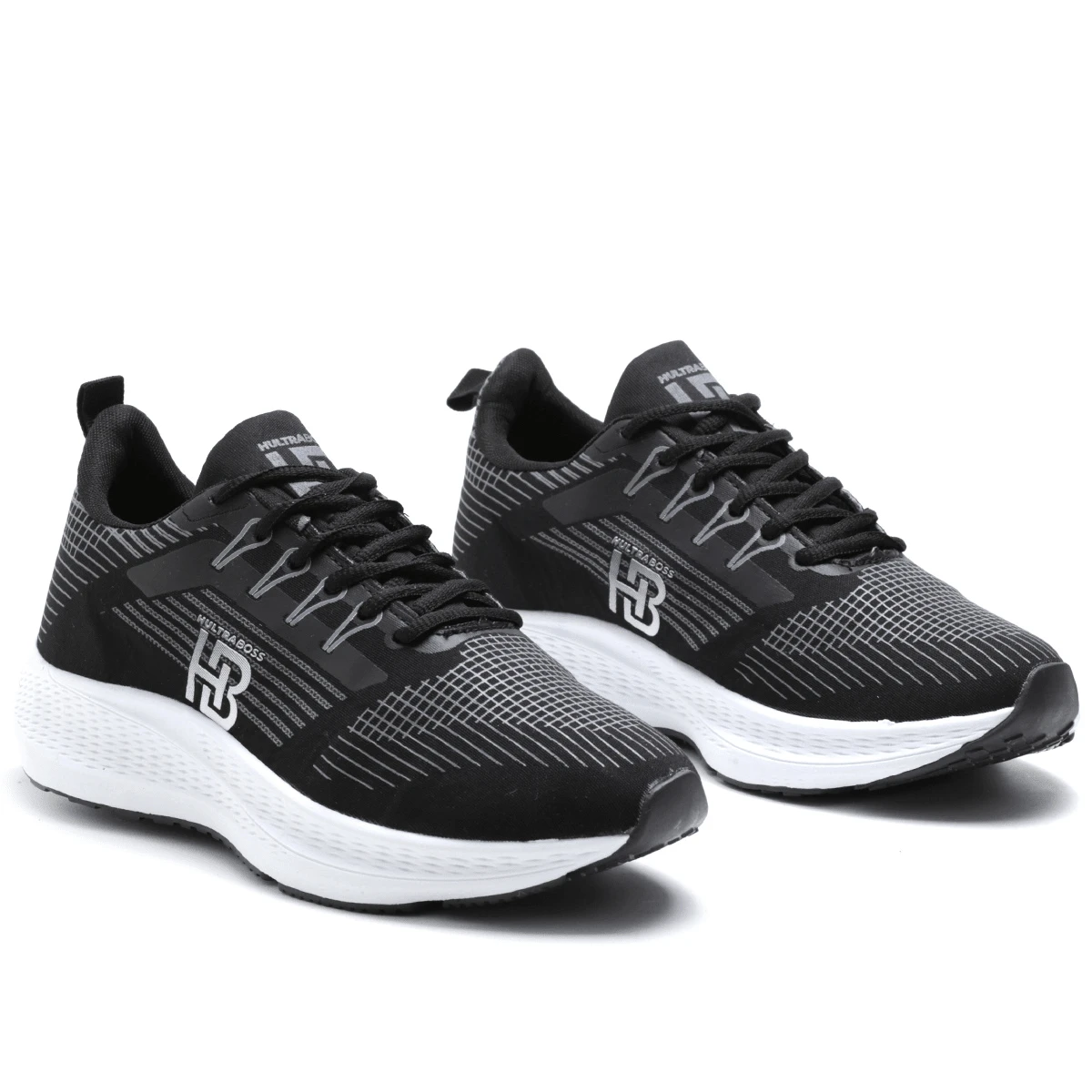 Men Sneakers - 黑與白 - 查看 1