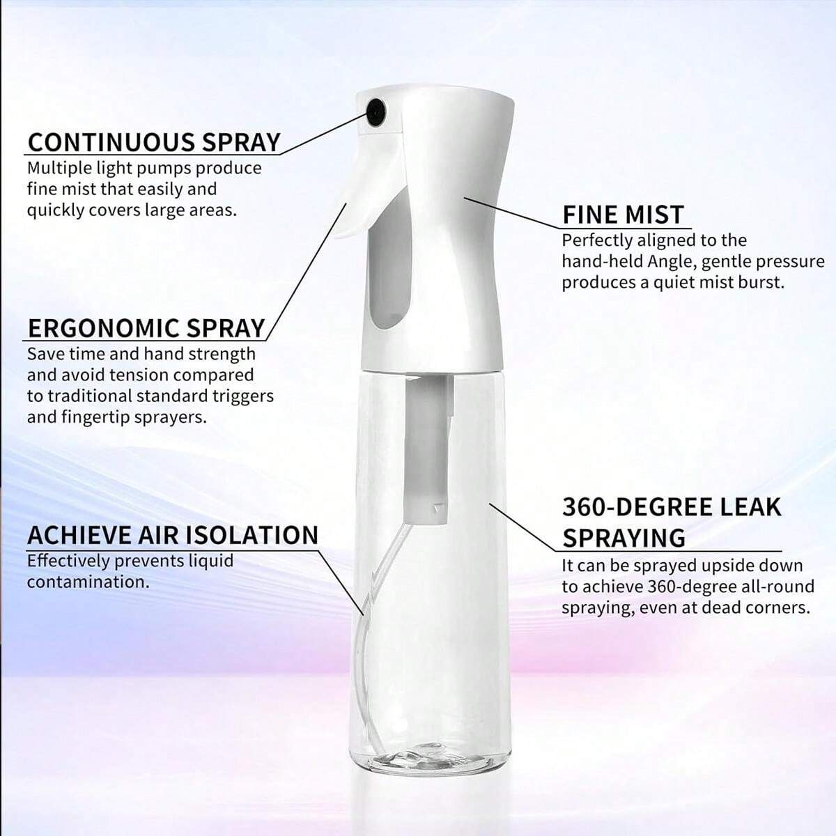 Continuous Spray Bottle With Ultra Fine Mist - Versatile Water Sprayer ...