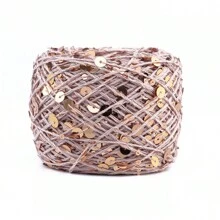 50/Ball 140M Hand Knitting Yarn 3mm+6mm Sequins Yarn DIY For Woman Woollen Sweater Hat Scarf - Multicolor - View 29