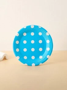 1包含10片圓形彩色假日主題紙盤，為聚會現場裝飾、裝蛋糕或使用的一次性紙盤，適用於家庭聚會假日用品。 - 彩色 - 查看 4