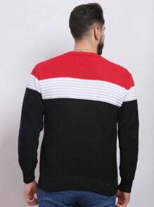 Men Sweaters - Red and White - View 3