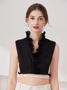 1 chiếc áo nữ cổ cao phối ren màu đen gợi cảm - Nhiều màu - Xem 9