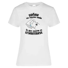 Playera de moda para Mujer 1 Pza Estampado Meme Flork Soñar No Cuesta Nada | Memes - Blanco - Ver 2