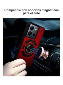Funda Uso Rudo Para ZTE Axon 50 Lite Con Anillo Capitán + Mica HD - Negro - Ver 2