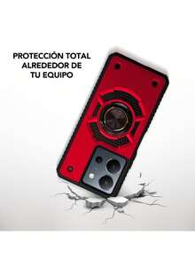 Funda Uso Rudo Para ZTE Axon 50 Lite Con Anillo Capitán + Mica HD - Negro - Ver 3