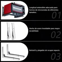 Soportes Plegables De Acero Inoxidable Para Microondas - Plateado - Ver 7