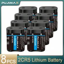 Batería de litio PUJIMAX 2/4/8piezas 6V 2CR5, adecuada para cámara, lavabo, sensores de inodoro. Voltaje estable, alto rendimiento, duradera y duradera [Batería no recargable, no cargar] - 2CR5 - Ver 1