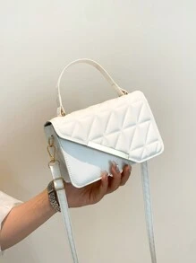 Túi xách mini thời trang thanh lịch và tiện dụng, dây đeo vai có thể điều chỉnh, được thiết kế dành cho phụ nữ, món quà cá nhân hóa tuyệt vời nhất dành cho phái nữ, các bà mẹ và bạn gái. - trắng - Xem 3