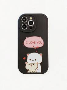 1pc Cute Cartoon Cat Eye Matte Phone Case, Compatible With IPhone & Compatible With Galaxy Models Including Compatible With IPhone 13, 15, 16 Pro Max, 16, 14 And Compatible With Galaxy Phones,International Version, Not The Domestic Version - Multicolor - View 5