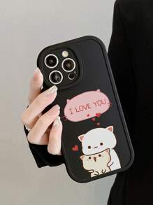 1pc Cute Cartoon Cat Eye Matte Phone Case, Compatible With IPhone & Compatible With Galaxy Models Including Compatible With IPhone 13, 15, 16 Pro Max, 16, 14 And Compatible With Galaxy Phones,International Version, Not The Domestic Version - Multicolor - View 6