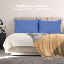 2 King Size Cotton Pillowcases In Various Colors - Baby Blue - View 4