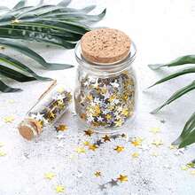 1 peça Confete Decorativo Brilhante em Forma de Estrela de Cinco Pontas para Festa de Aniversário, Suprimentos para Casamento Europeu, Material de Plástico - Multicolorido - Visão 4