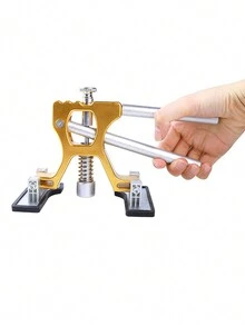 牙科拉手套件 - 可調式拔牙工具未塗裝凹槽修復套件，適用於汽車中的大型和小型凹槽拆除 - 黃色 - 查看 4