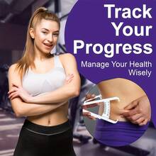 1pc Body Fat Caliper And Measurement Chart Set, Accurately Measure Your Body Fat Percentage - Multicolor - View 1