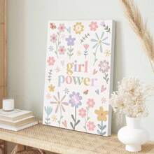 1 pieza Cartel de lienzo, Arte moderno, Letrero de madera para guardería, Decoración de guardería ideal para niñas: "Girl Power" en estilo boho, Regalo ideal para dormitorio, sala de estar, pasillo, arte de pared, decoración de paredes, decoración de otoño, decoración de habitación, sin marco, arte de pared, murales decorativos, decoración del hogar, arte del póster - Multicolor - Ver 8