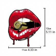 1 pegatina para coche, pegatina para el Body de la ventana del coche con diseño de labios de caricatura, pegatina para rayones de la cola del coche, decoración de coche, accesorios para mujeres