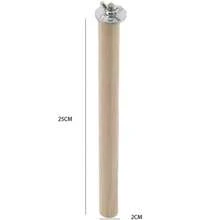 1入木製鸚鵡章魚立柱，鳥類立柱，木製棲息立柱，磨爪棒 - 米色 - 查看 18