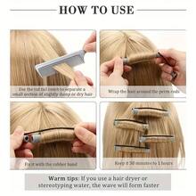 Set de 40piezas de rulos para permanentes - Crea ondas y rizos naturales en el cabello - Adecuado para peinados de bricolaje y estilos para cabello largo, medio y corto,herramientas para el cabello - Gris - Ver 5