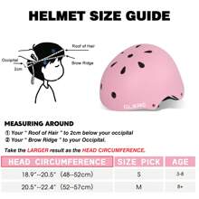 Glerc Adjustable Lightweight Kids Sports Helmet For 3-16 Year Old For Multi-Sport Cycling Skateboard Scooter Skating Skiing Climbing, M/S Size Multiple Colors - Pink - View 4