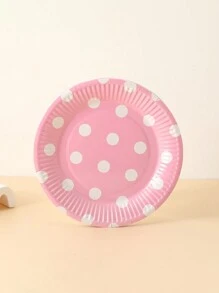 1包含10片圓形彩色假日主題紙盤，為聚會現場裝飾、裝蛋糕或使用的一次性紙盤，適用於家庭聚會假日用品。 - 彩色 - 查看 3