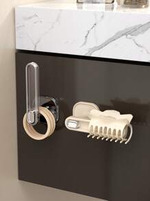 1入組掛牆式頭髮繩收納架，頭髮箍收納盒，多功能珠寶項鍊手鍊收納架，鑰匙包掛鉤，適用於女士和浴室使用。 - 彩色 - 查看 5