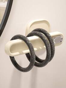 1入組掛牆式頭髮繩收納架，頭髮箍收納盒，多功能珠寶項鍊手鍊收納架，鑰匙包掛鉤，適用於女士和浴室使用。 - 彩色 - 查看 9