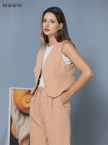 Women Two-Piece Outfits - Màu Khaki - Xem 4