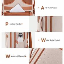 Travel Backpack, 17Inch Laptop Backpack, Carry On Backpack For Men & Women, Personal Item Size Flight Approved Travel Bag, Water Proof Luggage, Suitcase With Packing Cubes And Shoe Pocket - Beige - View 7