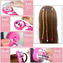 Automatic Hair Braider, Automatic Braiding Device Electric Hair Braiding Machine, Electric Automatic Hair Braiding Device, DIY Magic Hair Styling Tools For Girls Gift - Red - View 8