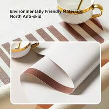 PU皮桌墊，防滑，易於清潔，電腦和辦公桌墊 - 藍色 - 查看 4