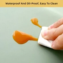 PU皮桌墊，防滑，易於清潔，電腦和辦公桌墊 - 藍色 - 查看 5