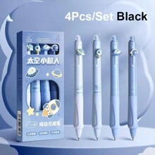 4 piezas Rotuladores de tinta de gel borrable, Bolígrafos retráctiles, Bolígrafos de dibujos animados lindos, Bolígrafos de escritura de punta fina de 0,5 mm, Bolígrafos de oficina y escolares para mujeres, niñas y niños - Multicolor - Ver 11