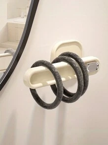 1入組掛牆式頭髮繩收納架，頭髮箍收納盒，多功能珠寶項鍊手鍊收納架，鑰匙包掛鉤，適用於女士和浴室使用。 - 彩色 - 查看 4