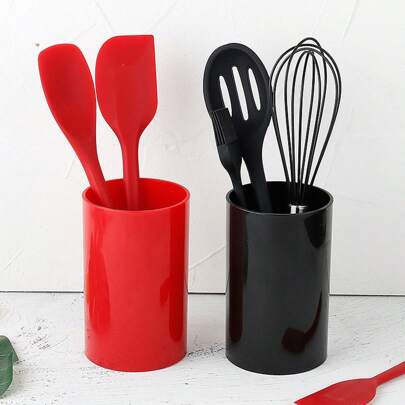 1pc Kitchen Storage Cylinder, Utensil Holder, Knife And Scissor Rack, Adjustable Kitchen Organizer, Cultery Holder, Home Chopsticks Holder