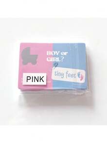 24 piezas Tarjetas de raspar para revelar el género del bebé, accesorios para el juego de niño o niña - Multicolor - Ver 5