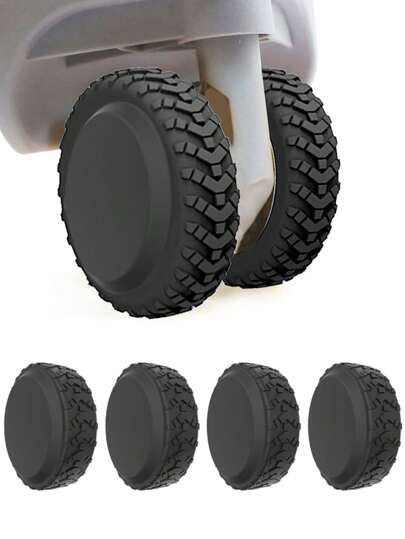 Cubierta de protección para ruedas de maletero de 4 piezas/8 piezas/16 piezas, cubierta protectora para ruedas de oficina, cubierta de protección de ruedas de silicona para maletero, cubierta de protección de silicona para reducción de ruido de silla, cubierta para reducir el ruido de la rueda para reducir el ruido, cubierta de protección para ruedas de maletero, cubierta de rueda de equipaje de mano, adecuado para la mayoría de los kits de maletero, necesario para los asientos de oficina de viaje en maletero