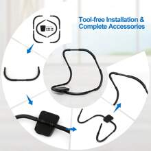 Ab Trainer, Abdominal Fitness Machine, Crunch Roller & Sit Up Training Assistant W/ Steel Frame, Foam Handle, Padded Pillow, Workout Exercise Device For Home/Gym Use - Black - View 5