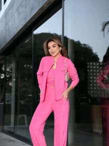 Women Two-Piece Outfits - Màu Hồng baby - Xem 3