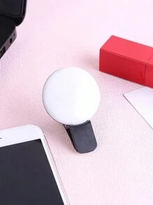 1 pièce Lumière de selfie à bague LED pour téléphone portable, lampe de remplissage de beauté à 3 vitesses avec pince de photographie portable pour téléphone portable Batterie rechargeable