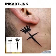 INKARTLINK Revolutionary Technology Tattoos - Semi-Permanent, Angel, Temporary, Long-Lasting, Fake, Waterproof, Authentic Tattoo Look, Vegetable-Based, Magic Ink Tattoo - Black - View 3