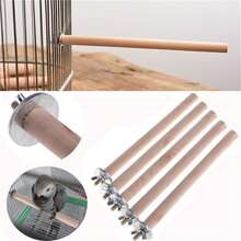 1入木製鸚鵡章魚立柱，鳥類立柱，木製棲息立柱，磨爪棒 - 米色 - 查看 12