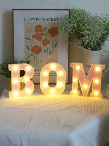 1pc 6.3inch Creative Pink Luminous A-Z Letter Light,Number Shape Light,Battery Powered Alphabet Light, Home Decor Letter Lamp,Room Decor Letter Shape Night Light,Bedroom Decor, Wedding Decor, Party Decor, Birthday Decor,Home Desktop Decoration Alphabet Light,Valentine's Day Decorative Lights