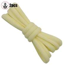 1 Pair Classic All-Match 0.6cm Semi-Circular Solid Polyester Shoelaces For Sneakers And Shoes - #2264 Light Yellow - View 1