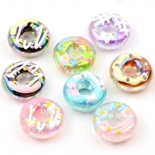 5 Chiếc Màu Sắc Ngẫu Nhiên Sáng Tạo DIY Bánh Rán Hạt, Thích Hợp Để Làm Đồ Trang Sức, Đồ Trang Trí, Móc Khóa, Bút - 5 chiếc-- các loại - Xem 5