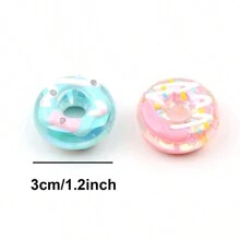 5 Chiếc Màu Sắc Ngẫu Nhiên Sáng Tạo DIY Bánh Rán Hạt, Thích Hợp Để Làm Đồ Trang Sức, Đồ Trang Trí, Móc Khóa, Bút - 5 chiếc-- các loại - Xem 4