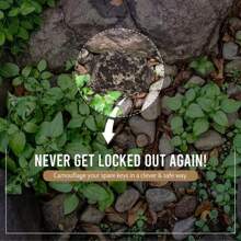 Secure Your Spare Keys With This Unique Fake Rock Key Hider - A Perfect Gift Idea! - Multicolor - View 5