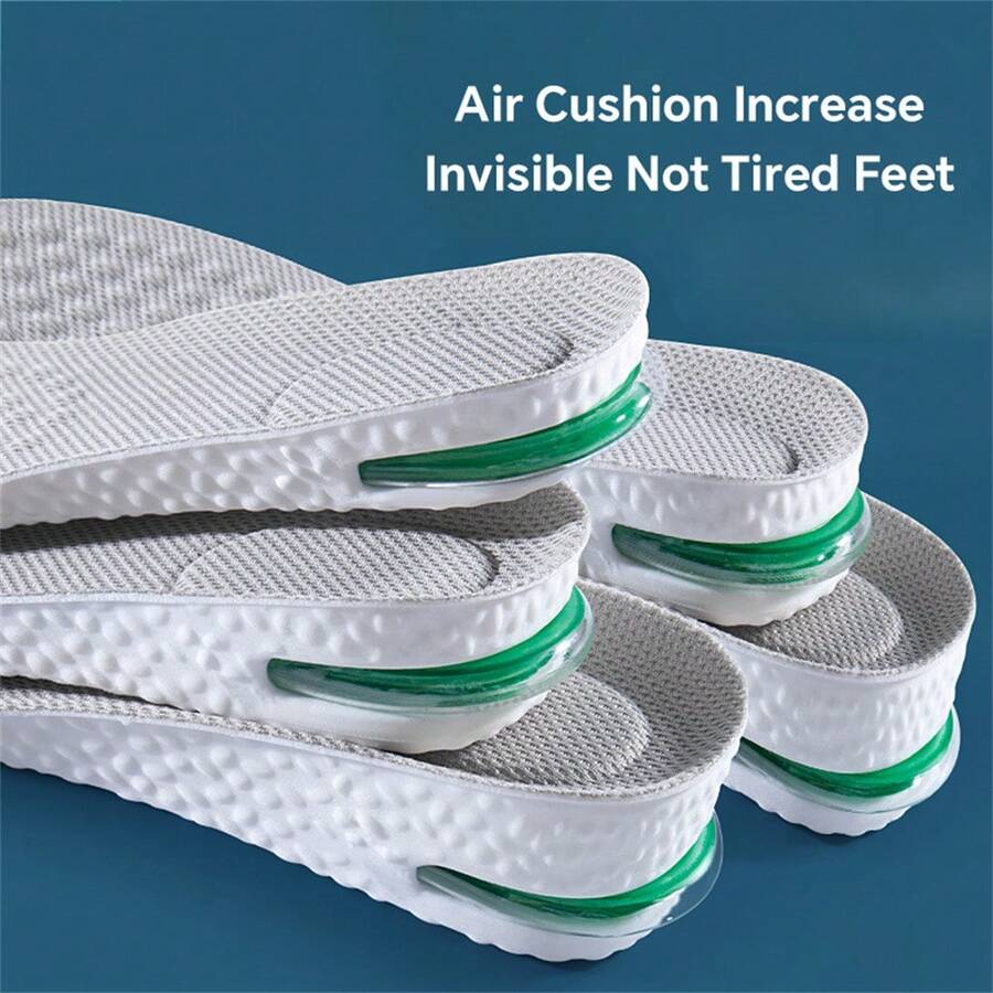 1對1.5cm / 0.59英寸氣墊增高襪墊，舒適，先進的减震吸收，全天能量回收，隱秘增高襪墊，防止異味，不鬆垮設計 - 白色 - 查看 1